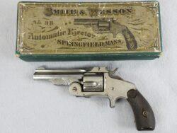 S&W First Model 38 S.A. With Green Picture Box