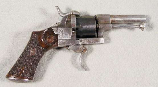 French Pinfire revolver 30 cal