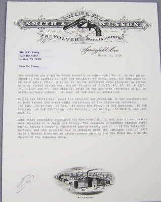 Smith & Wesson New Model No. 3, 44 Cal S&W/Letter