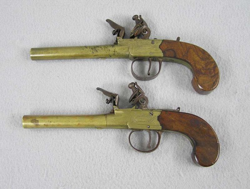 Sherwood Brass Barrel Flintlock Pistols
